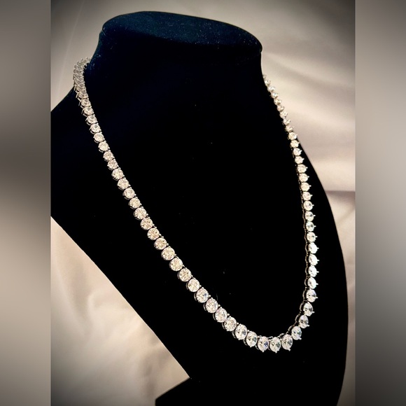 Diamond Tennis Necklace - Picture 8 of 10